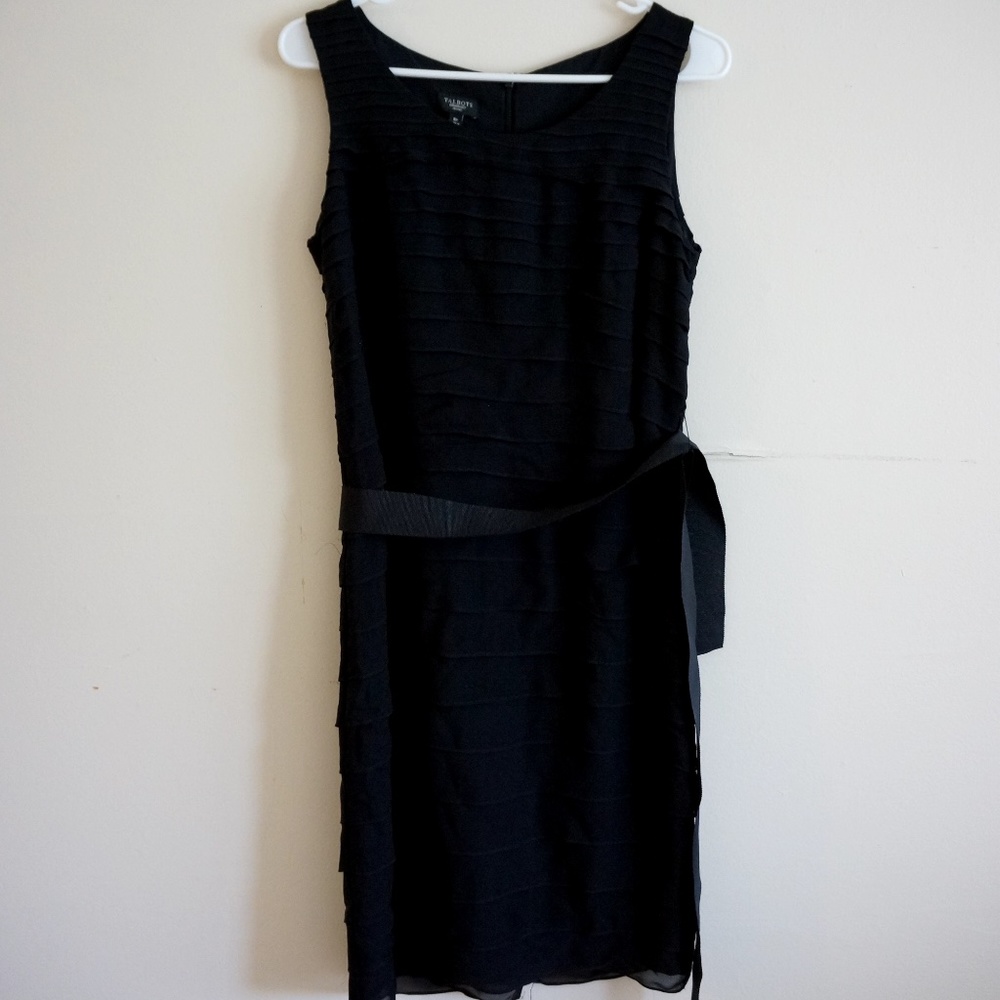 Talbots black dress with removable belt